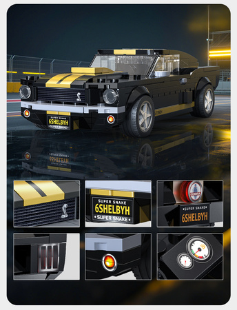 Klocki konstrukcyjne CaDA wyścigówka Samochód wyścigowy Shelby GT 350H Auto sportowe 285 elementów