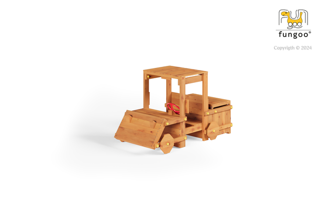 Fungoo Plac zabaw drewniany ogrodowy Garden Buggy z kierownicą