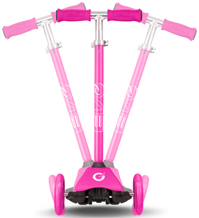 Evo Regulowana Trójkołowa Hulajnoga dla Dzieci 2w1 Jeździk Cruiser z Siedziskiem Różowy