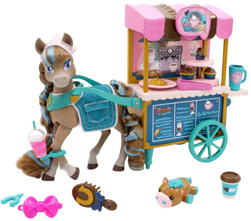 Wild Manes Zestaw Konik Figurka Cocoa wózek z kawiarnią + akcesoria 20 elementów