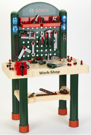 Duży Warsztat Zestaw z Narzędziami dla Dzieci Bosch 82 elementy Beżowy