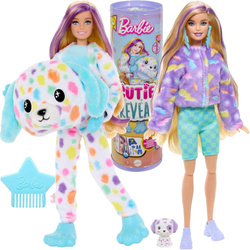 OUTLET Barbie Cutie Reveal Lalka Dalmatyńczyk niespodzianka w kostiumie pieska + figurka i akcesoria USZKODZONE OPAKOWANIE