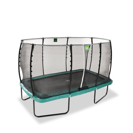 Trampolina ogrodowa z siatką zabezpieczającą na nóżkach Allure Classic 214x366 cm zielona