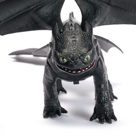 Jak wytresować smoka figurka interaktywna Szczerbatek Toothless z dźwiękiem 30 cm