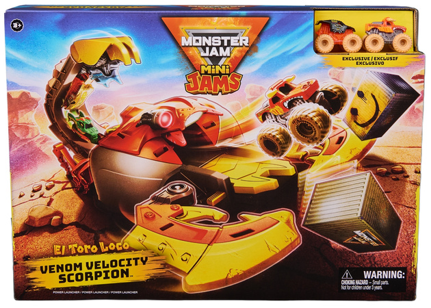 Monster Jam wyrzutnia skorpion Venom Velocity Scorpion + 2 pojazdy