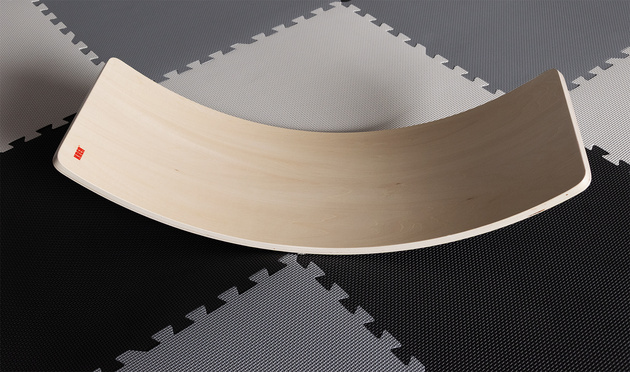 Humbi Duża Mata edukacyjna Grube Puzzle piankowe kremowe i szare XXL 180X180 cm z pianki EVA + KREA Balance Board Deska do balansowania