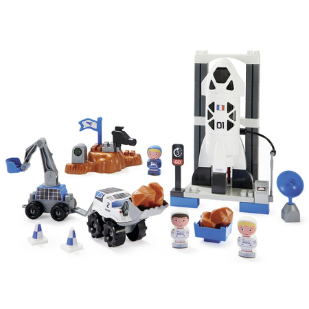 Abrick Klocki Baza kosmiczna z rakietą 3 figurki + 2 pojazdy