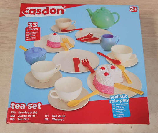 OUTLET Zestaw Serwis do herbaty kawowy filiżanki ciastka dla dzieci 36 elementów USZKODZONE OPAKOWANIE