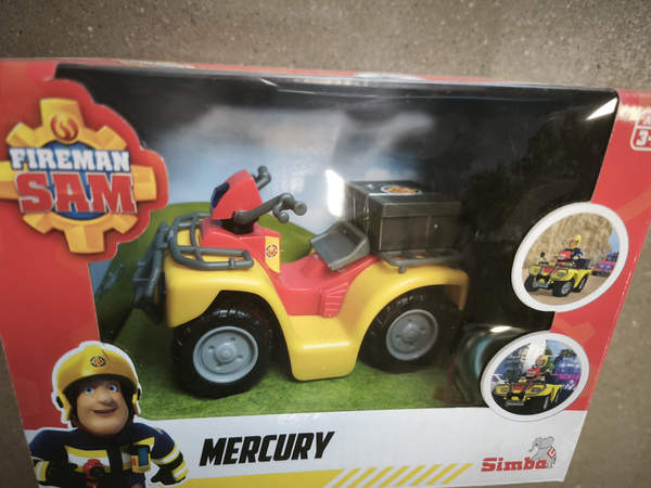 OUTLET Zestaw Strażak Sam Żółty Quad Mercury Merkury z figurką Sama i akcesoriami strażackimi 3+ Simba NIEKOMPLETNY