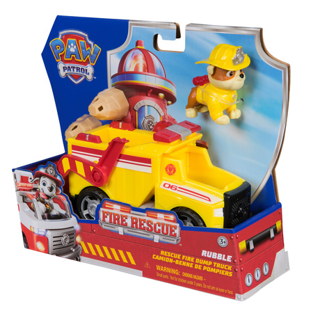 Psi Patrol Fire Rescue Zestaw Ratunkowa Wywrotka Figurka Rubble + Akcesoria Dump Truck