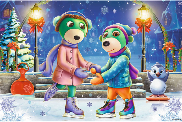 Trefl Puzzle 60 elementów Zima u Treflików Rodzina Treflików