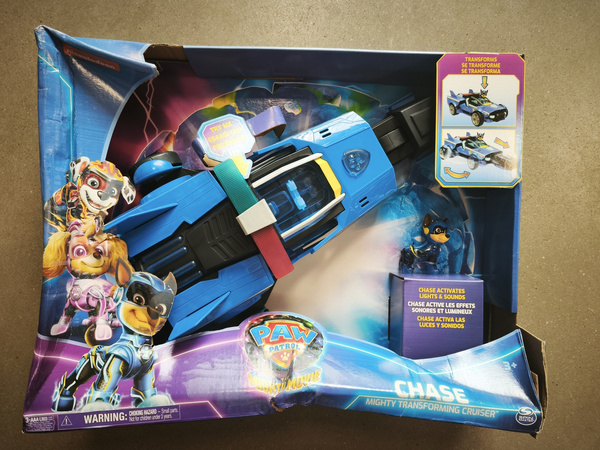 OUTLET Psi Patrol Pojazd Radiowóz Transformujący Kosmiczny Figurka Chase Deluxe 2w1 Wielki Film USZKODZONE OPAKOWANIE