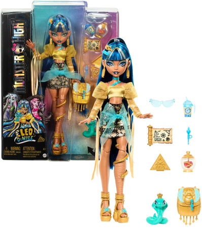 Monster High Cleo de Nile duża lalka 30 cm + akcesoria kobra Straszyceum
