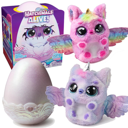 Hatchimals Alive Mystery Hatch Pufficorn- Magiczne Jajko Niespodzianka ze światłem i dźwiękiem