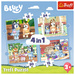 Puzzle Trefl 4w1 Bluey i Jego Świat 3+
