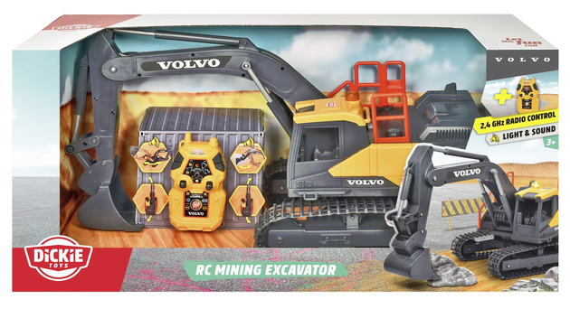OUTLET Zdalnie sterowana koparka Volvo Construction światło i dźwięk PO ZWROCIE