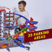 Zestaw Wielki Garaż Parking Super City 7 poziomów + 6 samochodów i lokomotywa z dźwiękiem i światłem
