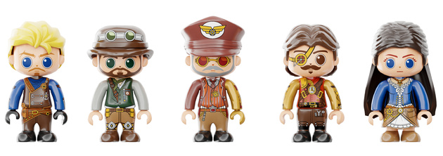 Klocki konstrukcyjne Pantasy Sterowiec Steampunk Airship 2858 elementów