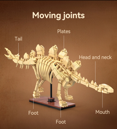 Klocki konstrukcyjne CaDA zestaw szkielet dinozaura Dinosaur Fossils: Stegosaurus 297 elementów