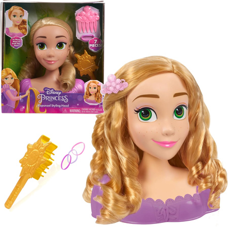 Lalka Głowa do czesania i stylizacji włosów Księżniczka Disney Roszpunka Zaplątani +akcesoria