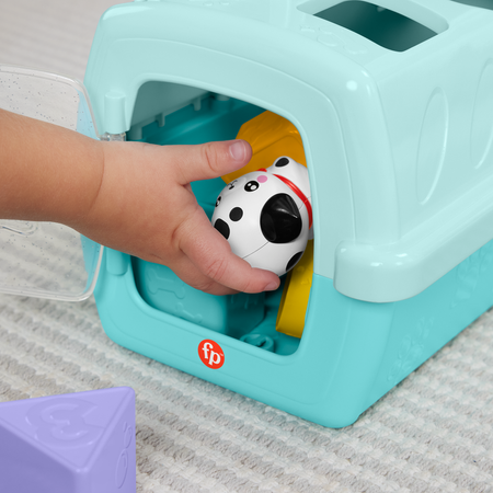 Fisher-Price Sorter Transporter Zestaw klocków z motywem zwierząt + gryzak GRATIS