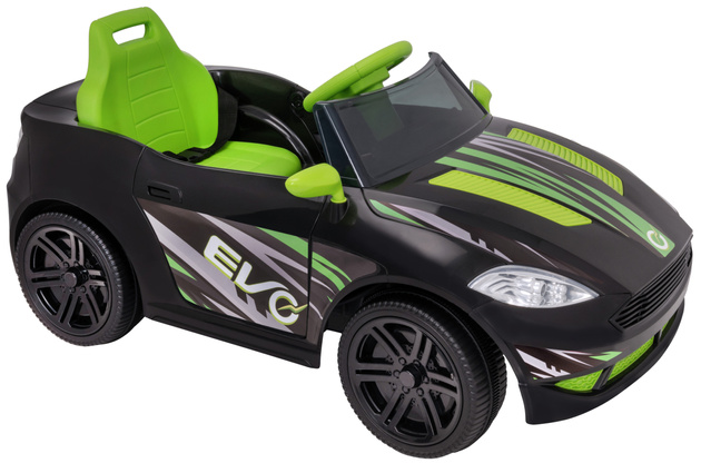 EVO Samochód dla dziecka auto na akumulator kabriolet cabrio czarny ze światłami i dźwiękami