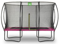 Trampolina ogrodowa z siatką zabezpieczającą Silhouette 244x366 cm różowa