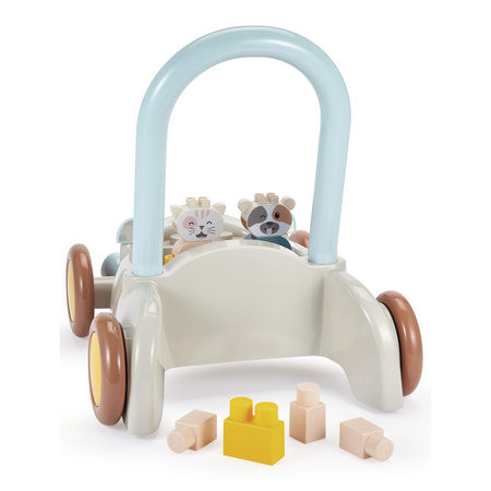 Zestaw Pchacz Autko z Klockami 17 Elementów Krowa Kotek