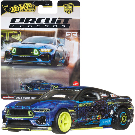 Hot Wheels Premium Circuit Legends auto 2024 Ford Mustang RTR SPEC 5-FD 7 cm