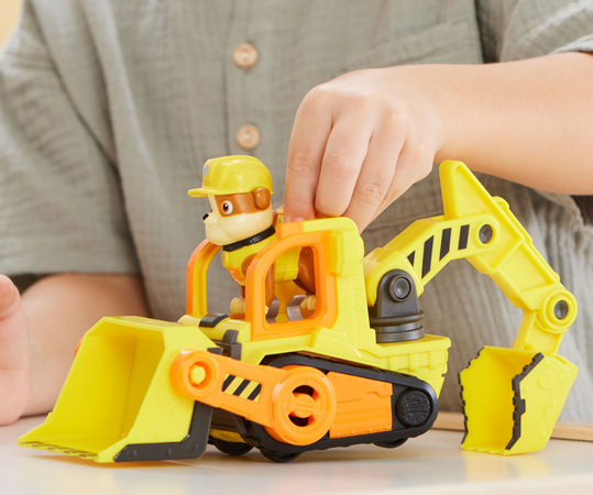 Zestaw Psi Patrol Rubble&Crew Charger i Rubble Pojazdy budowlane Dźwig Koparka Buldożer + 2 Figurki 6 cm