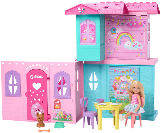 Zestaw Barbie Club Chelsea domek dla lalki Pop-Up House + akcesoria
