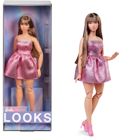 Barbie Lalka Kolekcjonerska w różowej sukience Signature Looks #24