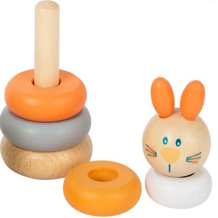 Small Foot Drewniane układanki wieży Montessori Królik i Miś