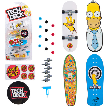 Tech Deck Fingerboard zestaw 4 mini deskorolek do składania Ultra DLX Simpsons