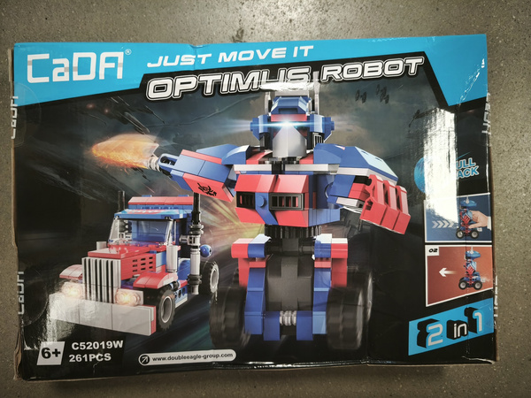 OUTLET Klocki konstrukcyjne CaDA Optimus Robot Ciężarówka 2w1 Pull-back 251 elementów USZKODZONE OPAKOWANIE
