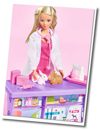 Lalka Steffi weterynarz i lalka Evi zwierzątka 35 elementów