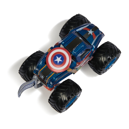 Monster Jam Auto Monster Truck Marvel seria 2 pojazd Kapitan Ameryka 1:64