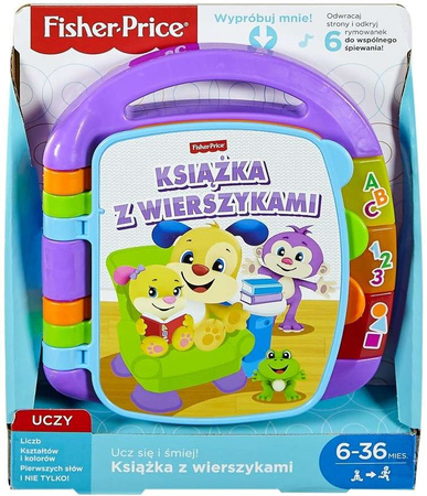 Interaktywna książeczka edukacyjna z wierszykami polski światło/dźwięk + gryzak GRATIS