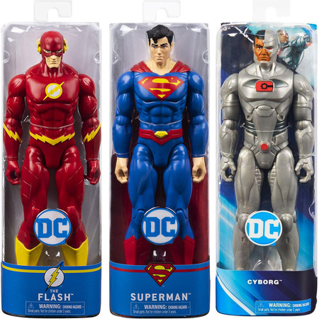 Superman Flash i Cyborg DC Comics duże figurki akcji ruchome 30 cm