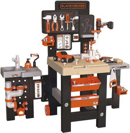 Black Decker Duży warsztat ze strefą malarza i hydraulika + 100 akcesoriów
