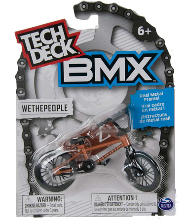 Fingerbike Rower BMX Wethepeople mini brązowy + naklejki Tech Deck Spin Master