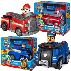 Zestaw Psi Patrol RC Zdalnie sterowane wóz strażacki Marshall i radiowóz Chase