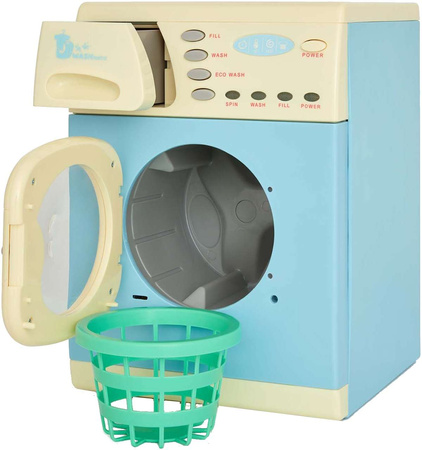 Duża Pralka dla dzieci automatyczna bęben dźwięk światło niebieska Casdon