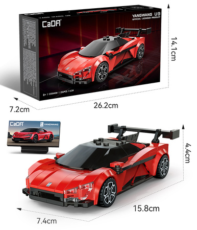 Klocki konstrukcyjne CaDA wyścigówka Samochód wyścigowy Yangwang U9 Auto sportowe 291 elementów