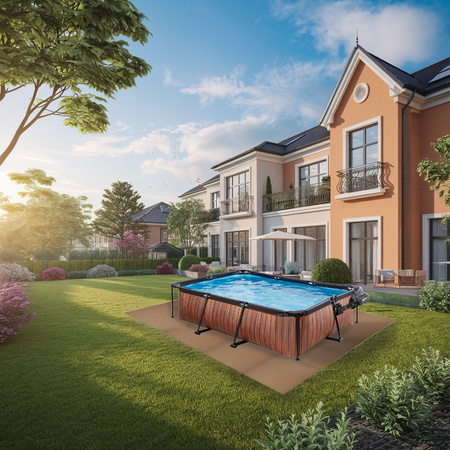 Humbi mata piankowa puzzle piankowe wodoodporne pod basen 12 szt. miedziany 240 x 180 x 1 cm