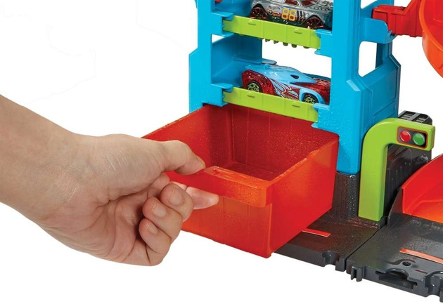 Hot Wheels Tor samochodowy Zakręcona Megamyjnia + samochód