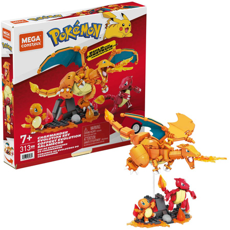 Zestaw Konstrukcyjny Pokemony 3 figurki ewolucja Charmandera 313 elementów