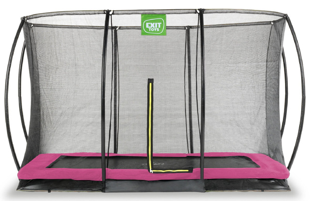 Trampolina ogrodowa z siatką zabezpieczającą Sillhouette 214x305 cm różowa