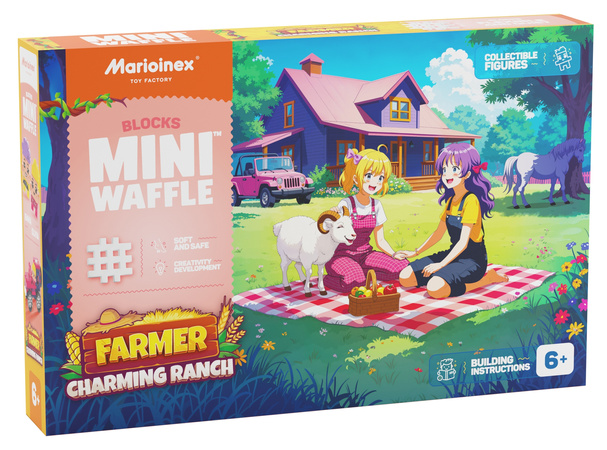 Klocki konstrukcyjne Mini Waffle Farmer Urocze Ranczo 112 elementów Marioinex