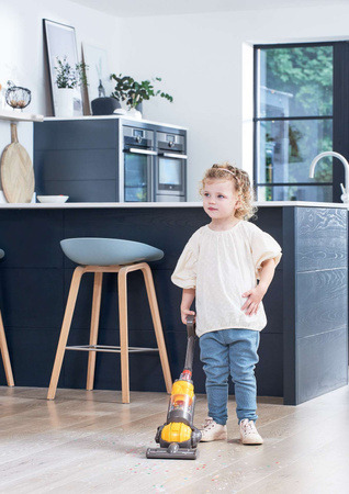 Zestaw Wózek do sprzątania Henry Little Helper + Pionowy odkurzacz Dyson dla dzieci zabawkowy z funkcją ssania Casdon